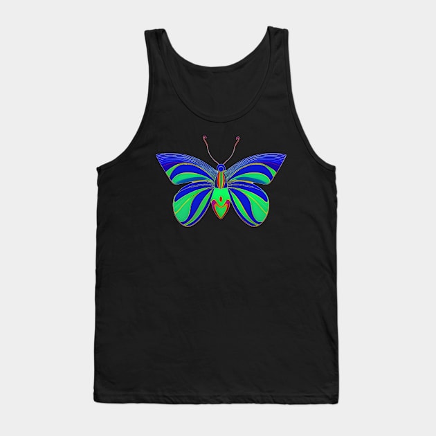 colorful butterfly Tank Top by mdr design